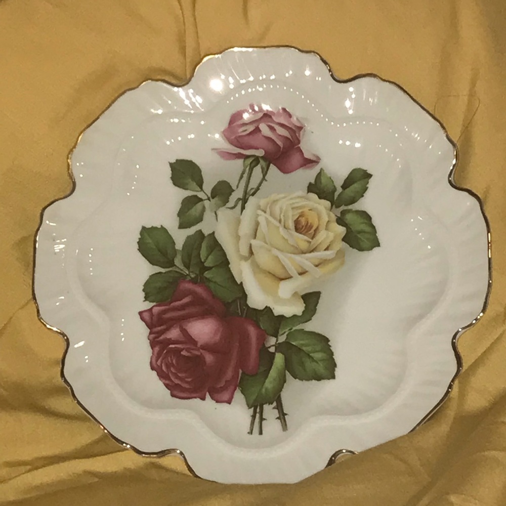 Vintage Made For You By Maxine Decorative Plate with Roses